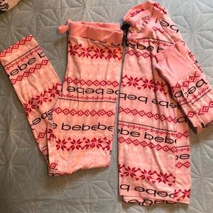 Bebe match top and bottom pajama set!